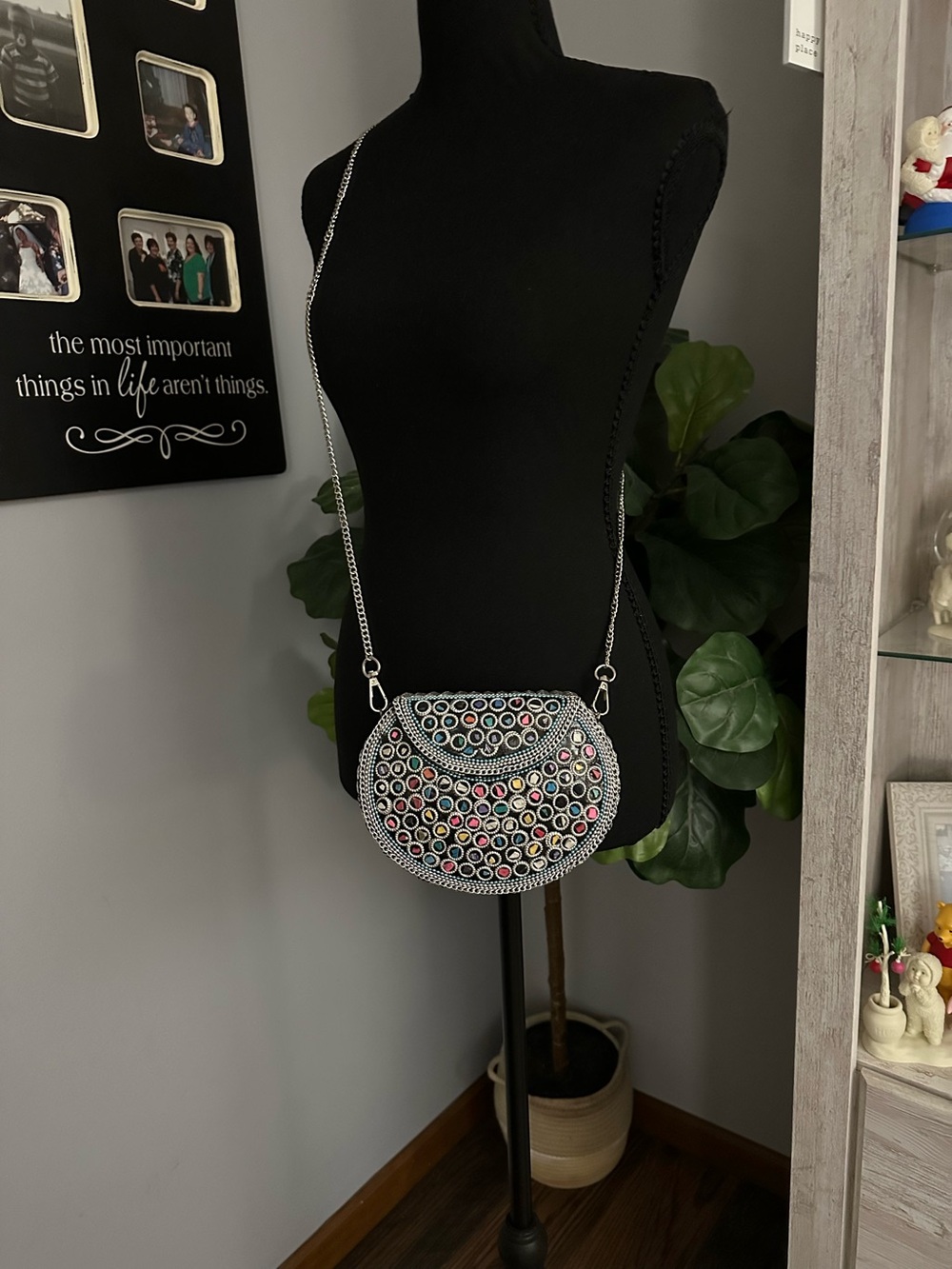 RAMLA Multicolor Eyelet Crossbody Bag - Women's Shoulder Purse